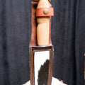 Handmade Carved Wood Knife with Hand-Stitched Genuine Leather Sheath