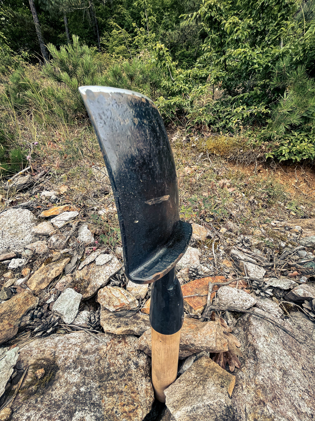 Hand Forged Compact Camping Shovel, Handmade Bushcraft Digging Tool, Small Outdoor Utility Shovel, Traditional Blacksmith Craft