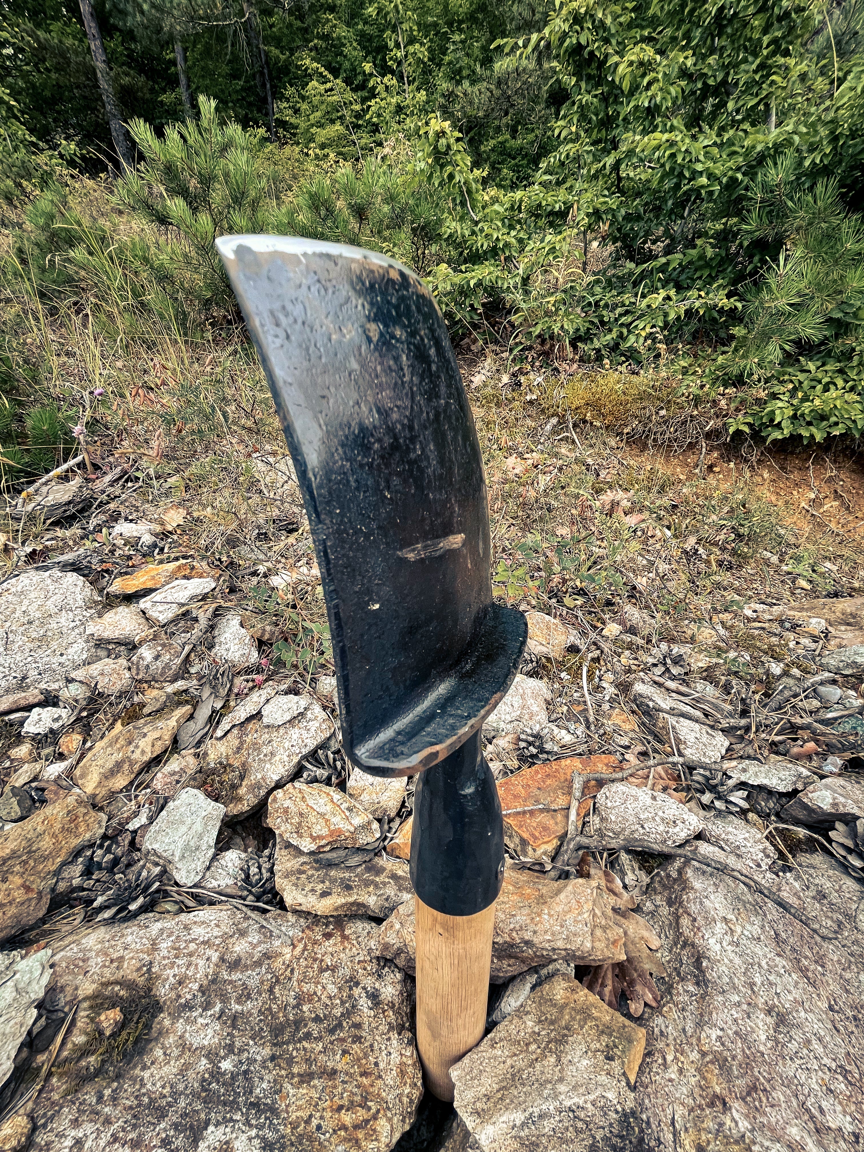 Hand Forged Compact Camping Shovel, Handmade Bushcraft Digging Tool, Small Outdoor Utility Shovel, Traditional Blacksmith Craft