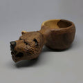bear mug kuksa Hand carved eco friendly wooden bearcarved kuksa , mug , birch tumbler, natural , Scandi nordic cup, portable camping cup