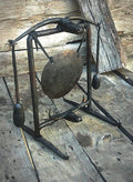 Blacksmith hand forged carbon steel gong healing gong temple gong