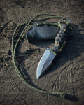 Stainless N690 steel tactical neck knife with kydex sheath