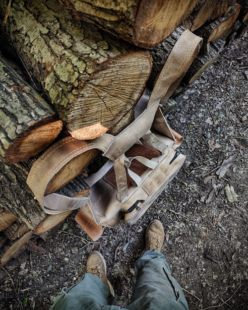 Bushcraft Handmade leather craft backbags gift for him boy christmas gift