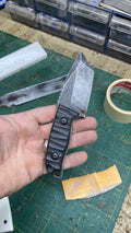 Custom blacksmith tactical knife with kydex sheath