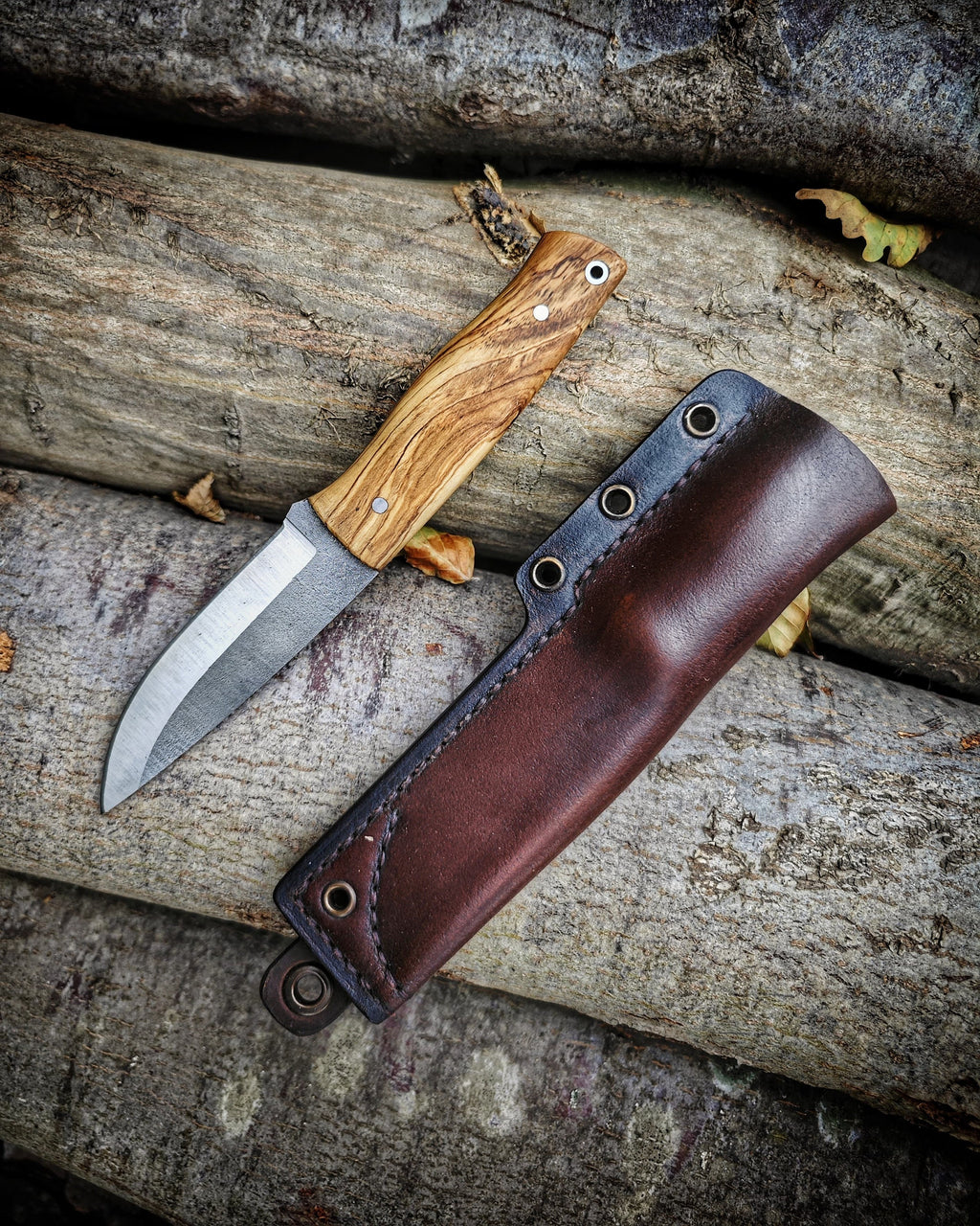 Majestic Olive Wood Handled Classic Bushcraft Knife: Harnessing the Power of Nature