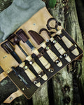 6-Piece Carving Tool Set, with genuie leather bag kuksa spoon carving