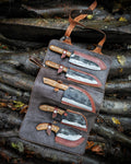 Handmade carbon steel blacksmith outdoor chef set