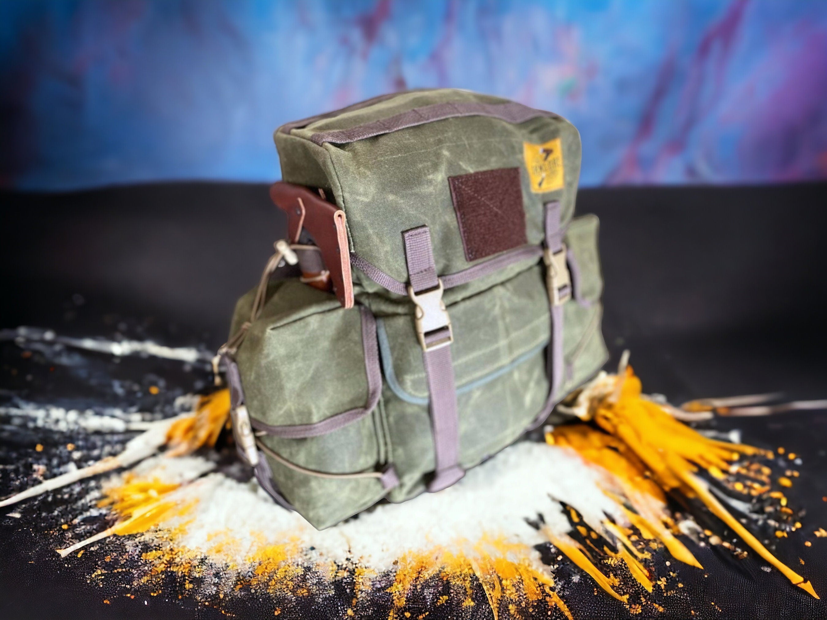 Handmade canvas bushcraft bag camper bag buscrafter bag survival bag rustic bag mountan am bag tactical bag