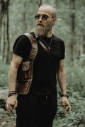One-Sided Real Leather Vest Enriched with Pockets: A Unique Fashion Piece