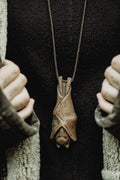 Lucky Dracula Bat Necklace Wooden Reversed-Hanging Dracula Bat Necklaces Pendant