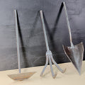 Handmade Forged Iron 3-Piece Garden Tool Set (Shovel, Rake, Hoe)